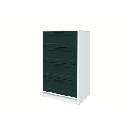 Kомод Тренд КТ-К60 (Белый ЛДСП/ Изумруд ЛМДФ) Ш600 В1020 Г451